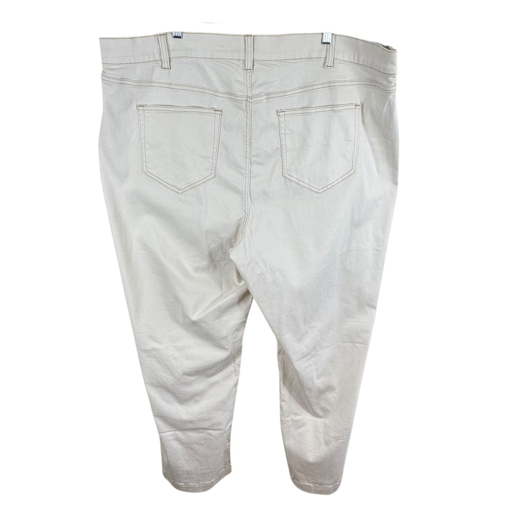 Lands End NWT Womens Beige High Rise Wide Cotton Blend Jean Size 26W - Picture 2 of 9